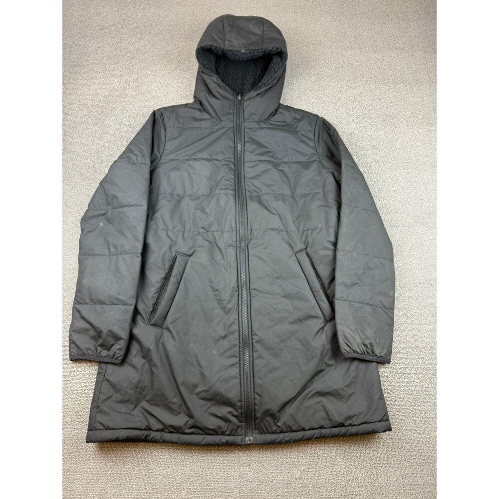 The North Face Women's Size Medium‎ Black Fleece Hooded Puffer Jacket Reversable
